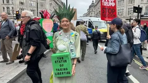 Countless Protesters Assemble in Heart of London to Oppose President Trump's Official UK Trip